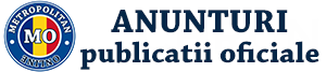 Anunturi Publicatii Oficiale